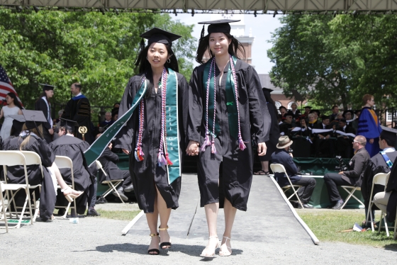 Dartmouth College students graduate