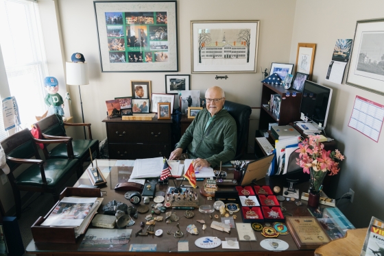 Jim Wright in his office