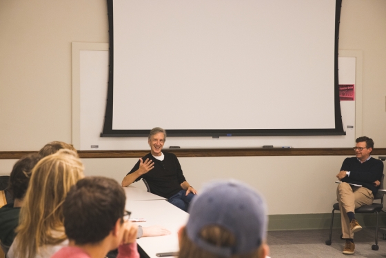 Andy Borowitz and Charles Wheelan teaching a class