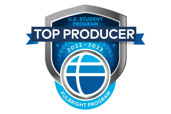 Fulbright shield for top producer institutions