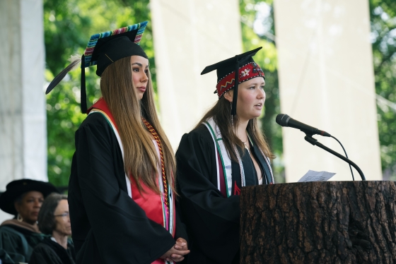 Students speak at Dartmouth Commencement