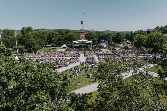 Aerial of Dartmouth Commencement