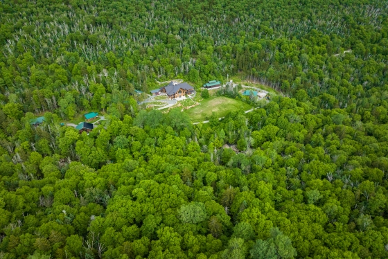 Aerial view of Moosilauke Ravine Lodge