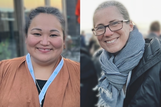Institute of Arctic Studies (IAS) Director Melody Brown Burkins (right) and IAS Project Manager and Arctic Innovation Fellow, Varvara Korkina Williams (left).