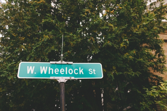 West Wheelock street sign