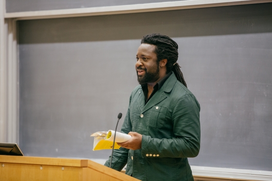 Author Marlon James speaks at Dartmouth