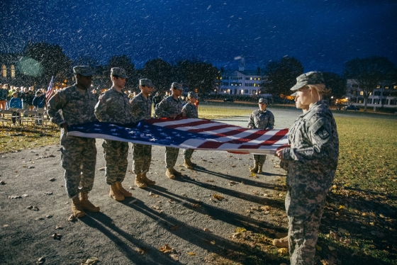 Veterans Day retreat ceremony
