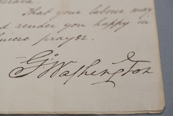 Letter from George Washington to early Dartmouth College officials