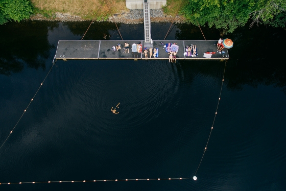 drone swim river