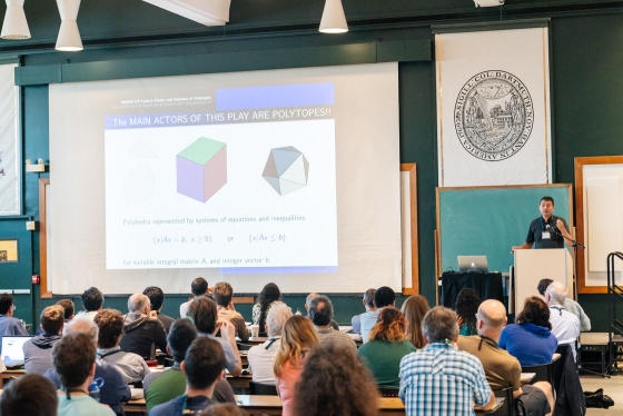 Jesus A. De Loera (UC Davis) is the first speaker at the 30th International Conference on Formal Power Series and Algebraic Combinatorics (FPSAC) which is being held at Dartmouth this year.