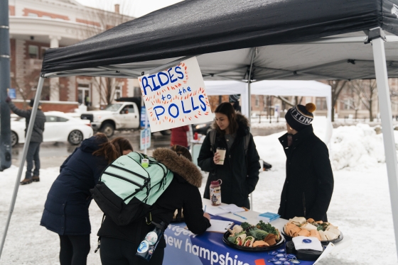 Students offer free cookies to voters