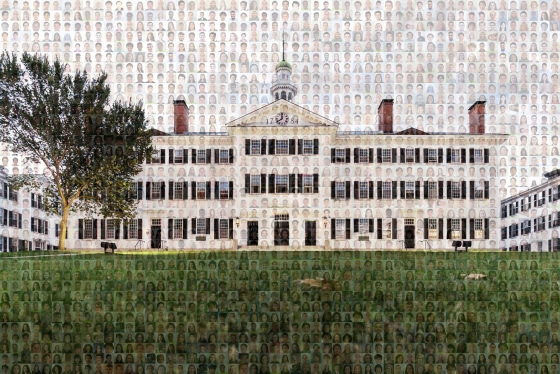 Mosaic of class of '24 and Dartmouth Hall