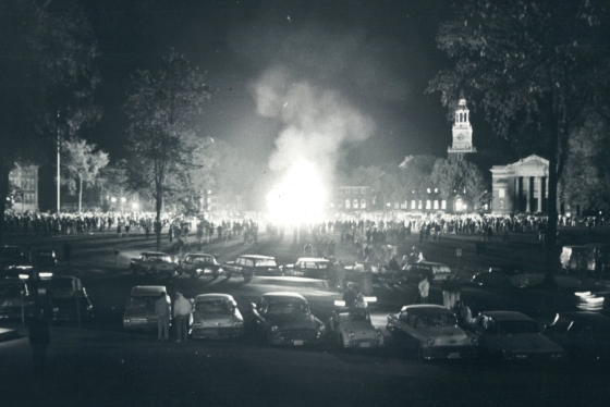 This photo from Dartmouth Night 1964's bonfire graced the cover of Dartmouth Alumni Magazine the next month.