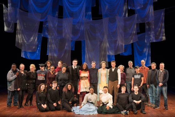 Cast and crew of ‘Intimate Apparel’ on stage