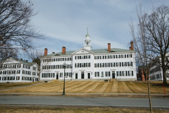Dartmouth Hall in early spring