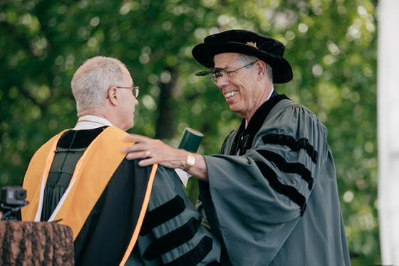 Peter Fahey receives an honorary degree from Dartmouth