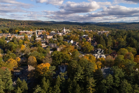 fall campus aerial