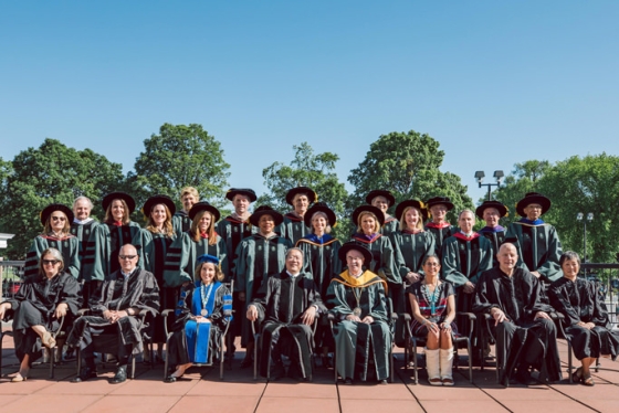 The members of the Dartmouth Board of Trustees with honorary degree recipients