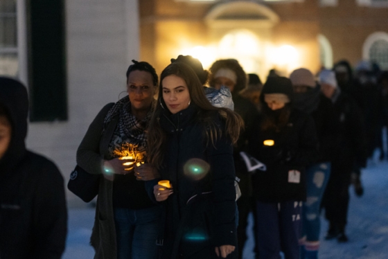 Candlelight march during 2019 MLK celebrations at Dartmouth