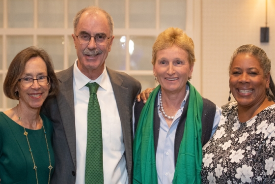 From left, Gail Gentes, President Philip J. Hanlon '77, Denise Dupré '80, and Laurel Richie '81, chair of the Dartmouth Board of Trustees, this past weekend at the Woman's Leadership Summit in Hanover.