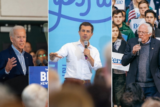 Democratic presidential candidates, from left, former Vice President Joe Biden, the South Bend, Ind., mayor Pete Buttigieg, and Sen. Bernie Sanders (I-Vt.), brought their campaigns, and national attention, to the Dartmouth campus in the last two months.