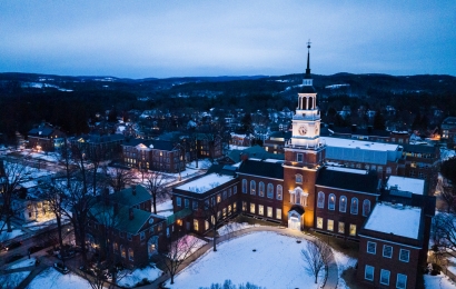 Baker-Berry library at dusk in the winter