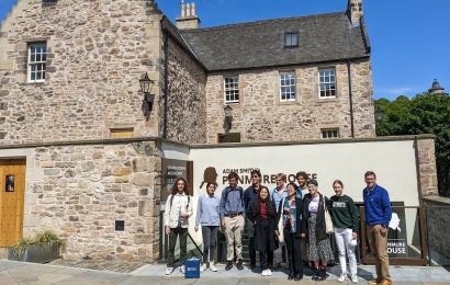 Students at Adam Smith house