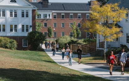 Students walking