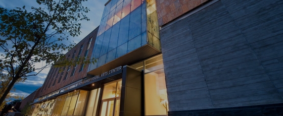 View of BVAC facade and sky