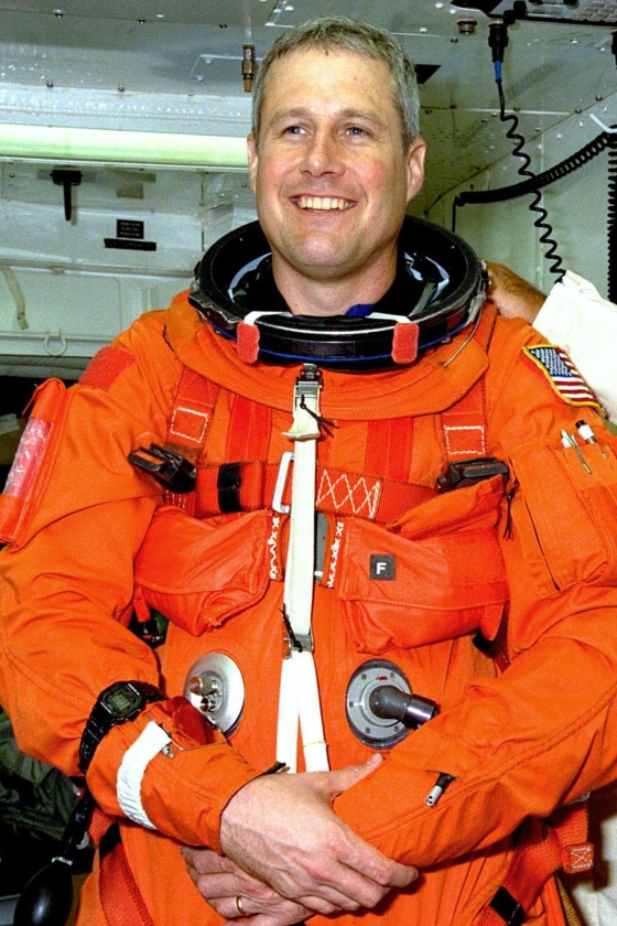 Jay Buckey in a spacesuit