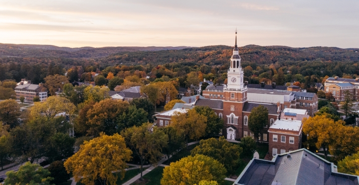 Aerial view of campus