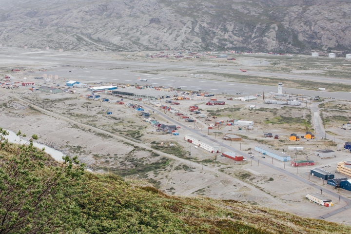 The town of Kangerlussuaq (“big fjord” in Greenlandic) sits at the head of the island’s longest fjord.