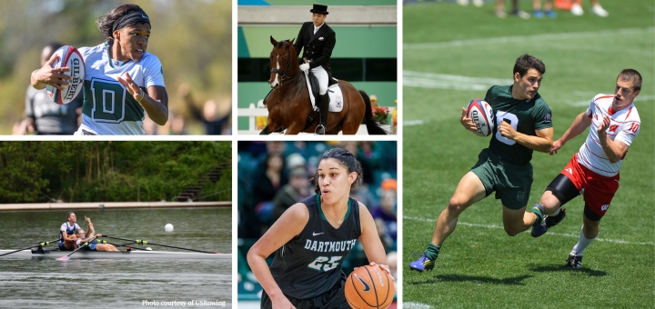 Dartmouth students competing in the the Tokyo 2021 Olympics
