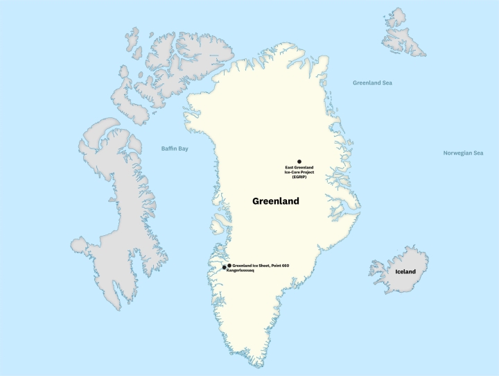A map of Greenland