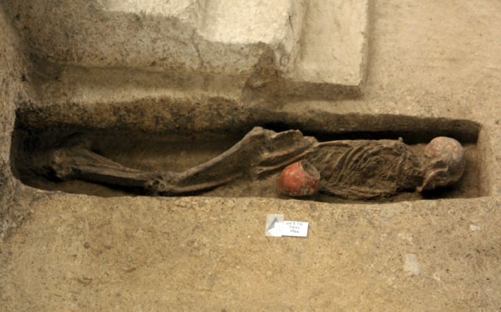 Human skeleton from the Qiaotou platform mound