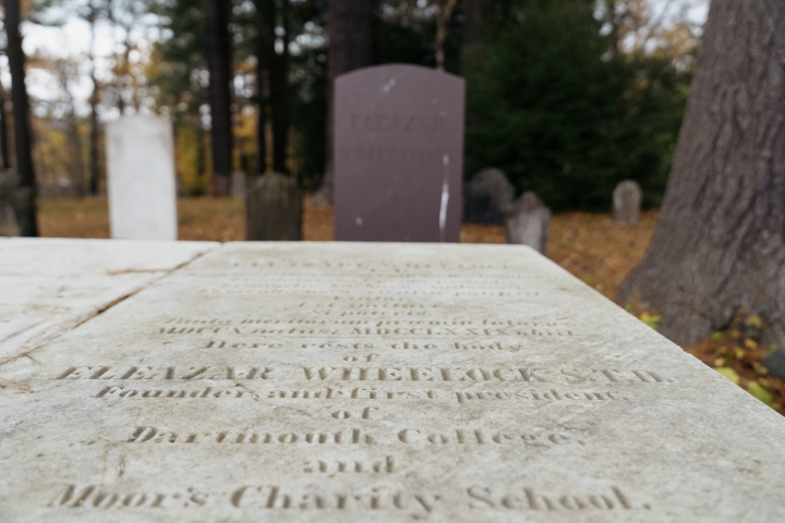 Tombstones in the Dartmouth College graveyard