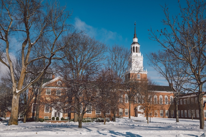 Baker-Berry library during winter