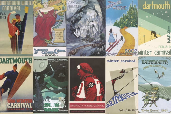 Dartmouth winter carnival posters collage