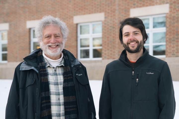 Patrick LaChance, Guarini ’21 and Jeffrey Taube, Professor of Psychological and Brain Sciences.