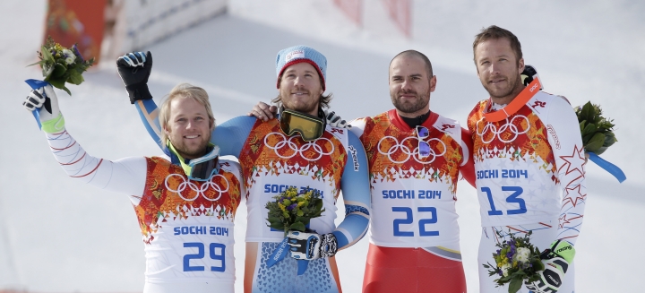 Four medals winners at the Sochi Winter Olympics