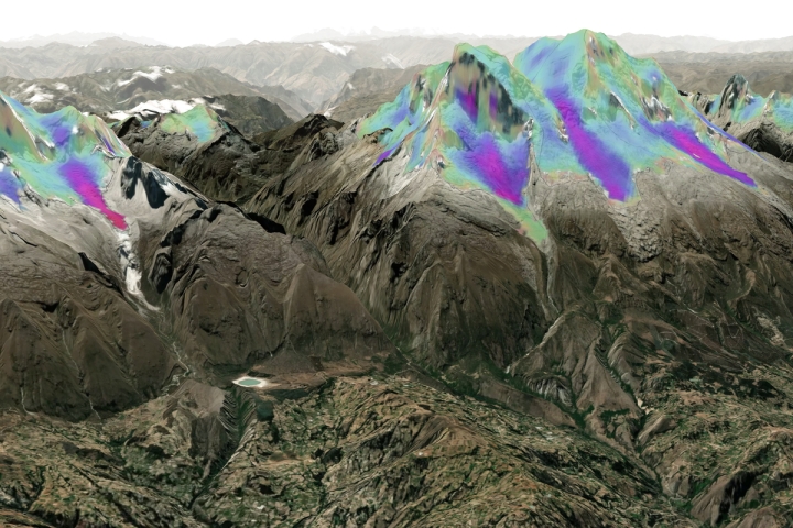 Rendering of the Andes mountains