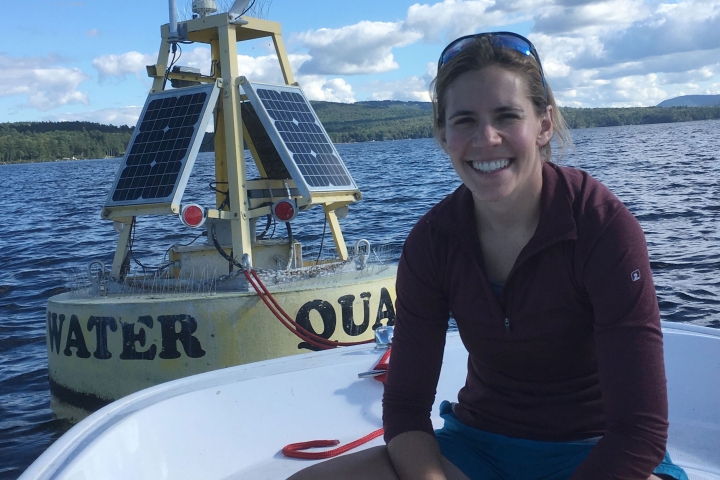 Jennifer Brentrup on a New Hampshire lake.