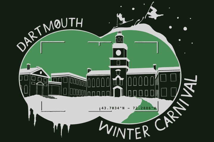 Back of Winter Carnival T-shirt with logo design.