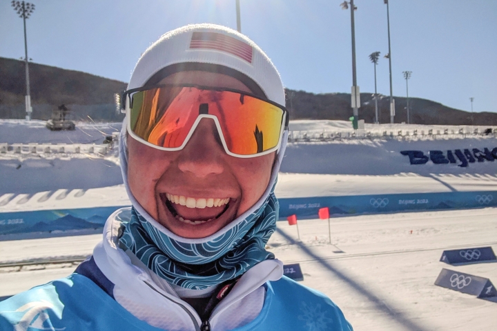 Julia Kern at the cross country venue in China.