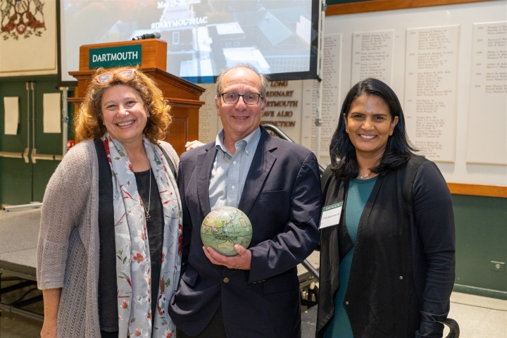 Helene Rassias-Miles ‘78a GR ’08, Michael Mastanduno, and Chitra Narasimhan ‘92.