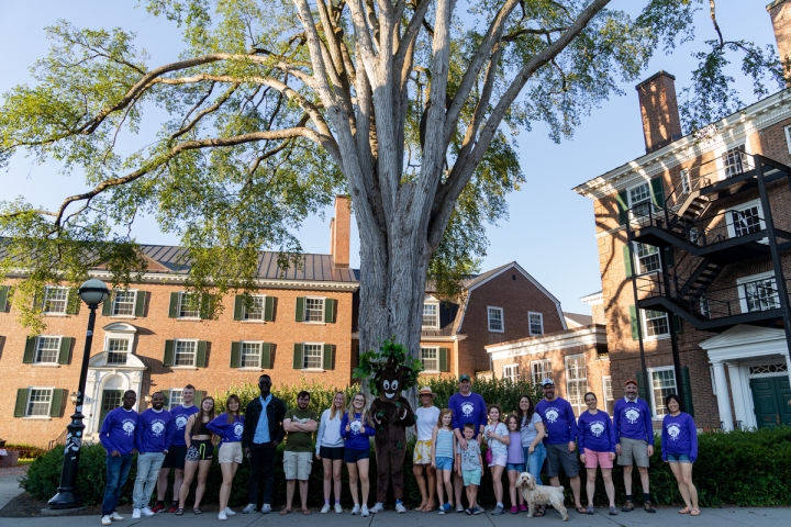 West House members in front of the elm tree