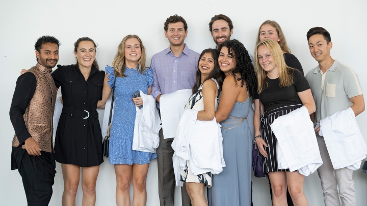 Geisel students celebrate the white coat ceremony