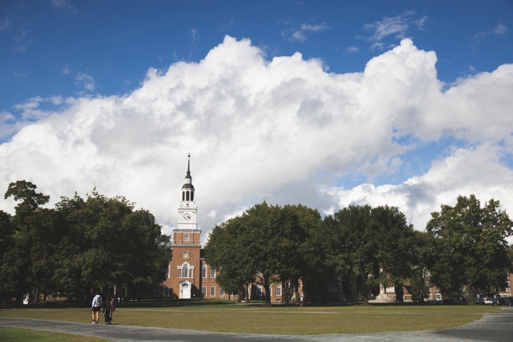 View of Baker Library from the Green