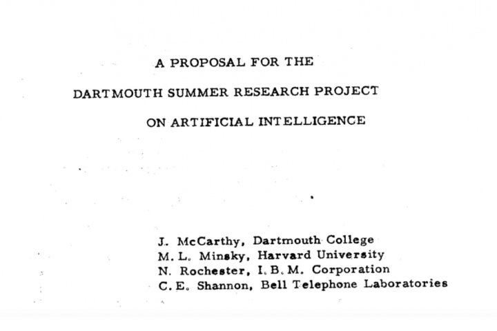 Written proposal for Dartmouth Summer Research on AI