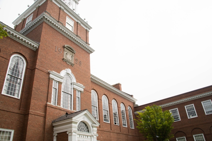 The front of Baker library